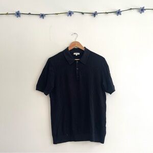 Reiss Men’s Textured Navy Polo